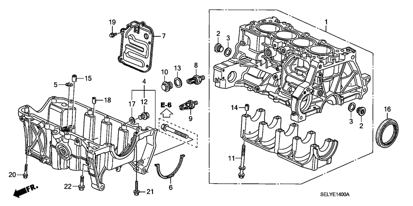 Cylinder block/oil pan