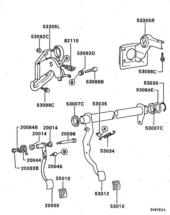 Brake & clutch pedal