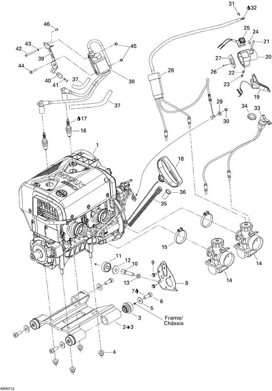 01- engine and engine support