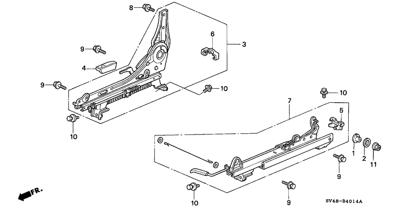 Front seat components