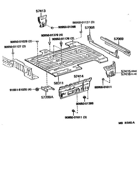 Rear Floor Panel & Rear Floor Member