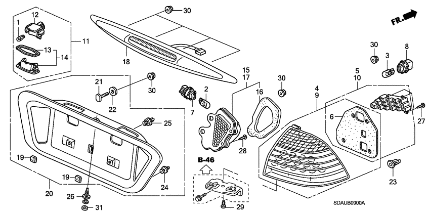 Taillight/license light