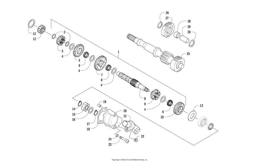Secondary Transmission Assembly (Engine Serial No. 60093070 And Up)