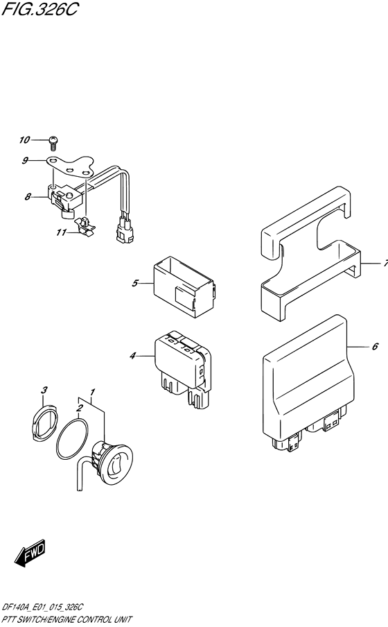 Ptt switch/engine control unit