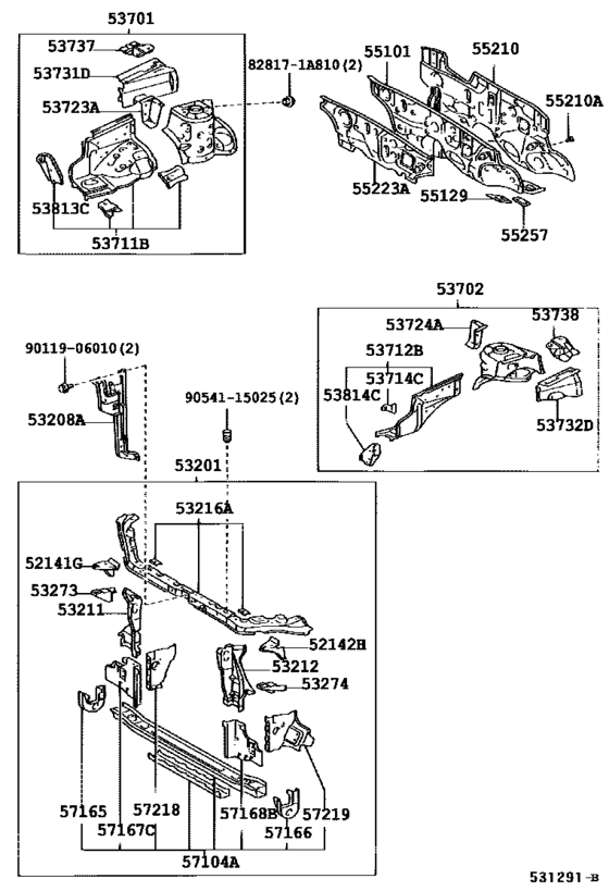 Front Fender Apron & Dash Panel