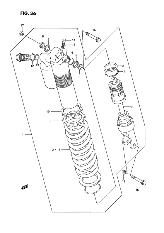Rear shock absorber