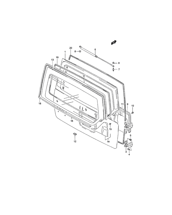 Back door panel