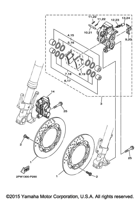 Front brake caliper