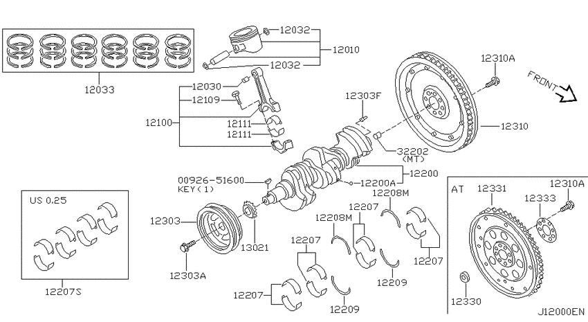 Piston,crankshaft & flywheel