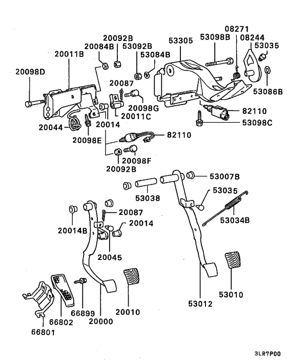 Brake & clutch pedal