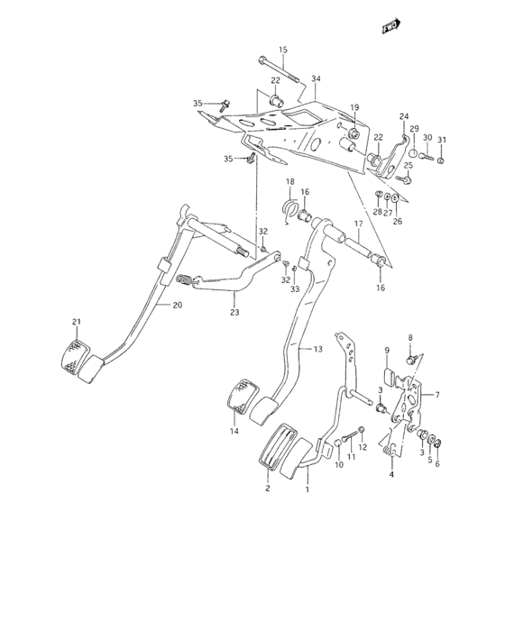 Pedal and pedal bracket