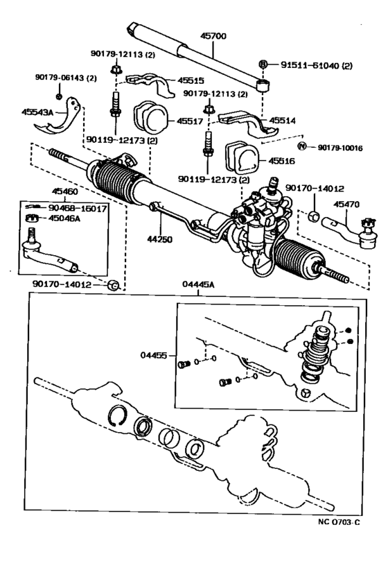 Front Steering Gear & Link