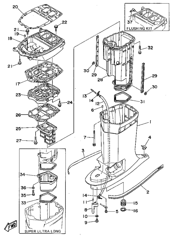 Upper casing