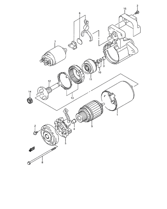 Starting motor