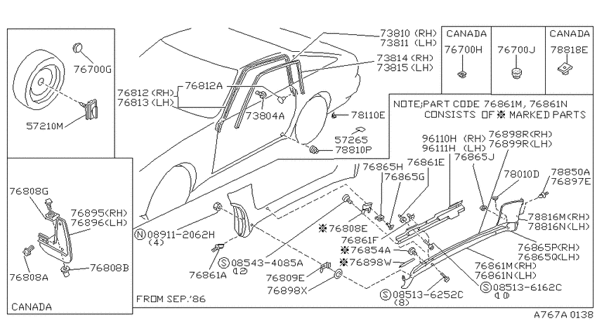 Body side fitting