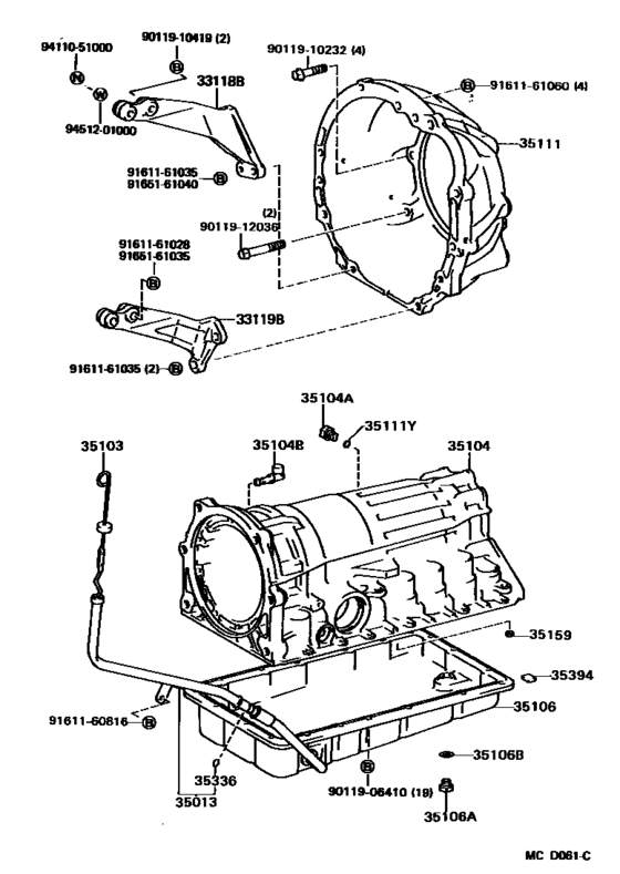 Transmission Case & Oil Pan (Atm)
