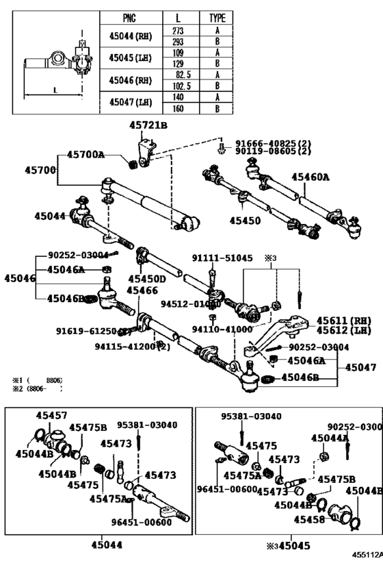 Front Steering Gear & Link