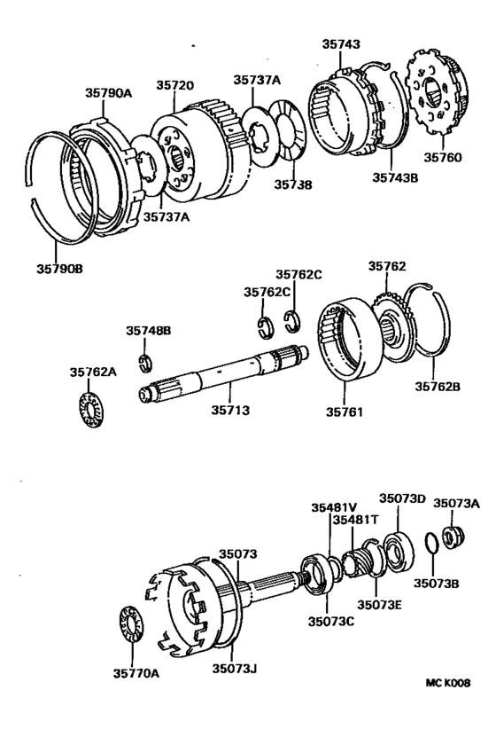Planetary Gear, Reverse Piston & Counter Gear(Atm)
