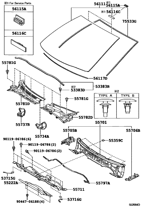 Cowl Panel & Windshield Glass