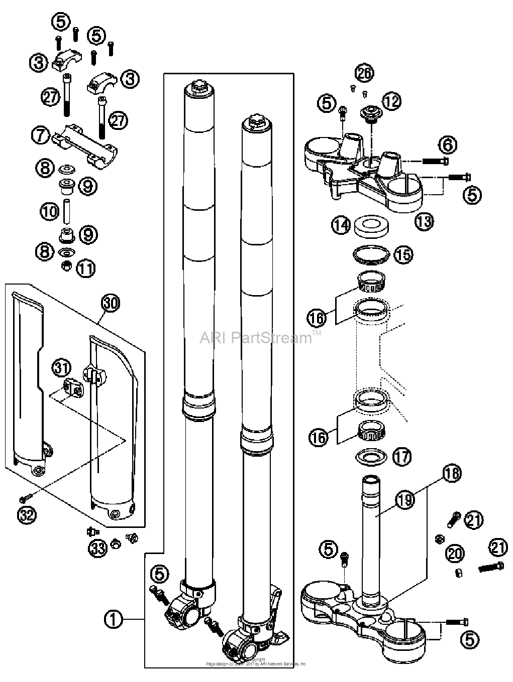 Front Fork, Triple Clamp