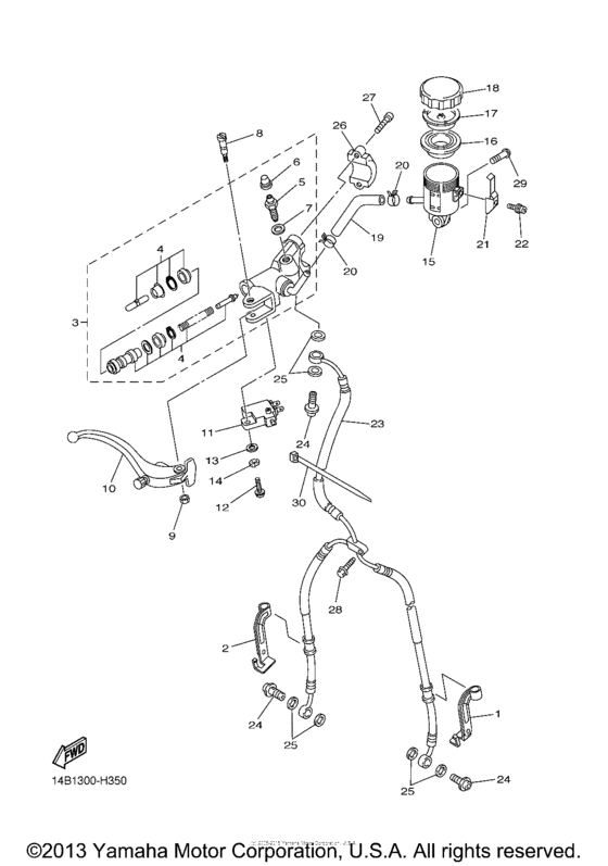 Front master cylinder