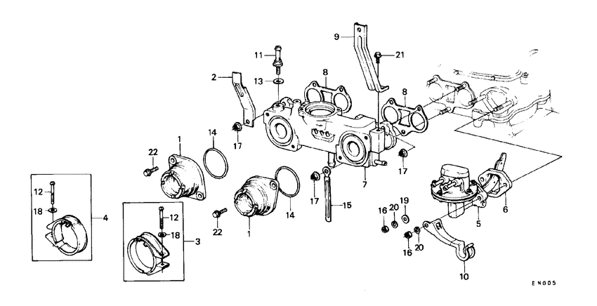 Carburetor insulator/ manifold/fuel pump