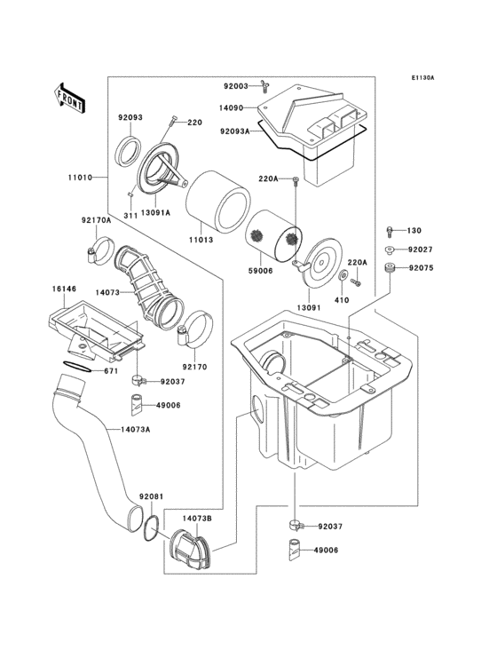 Air cleaner(klf400-b7)