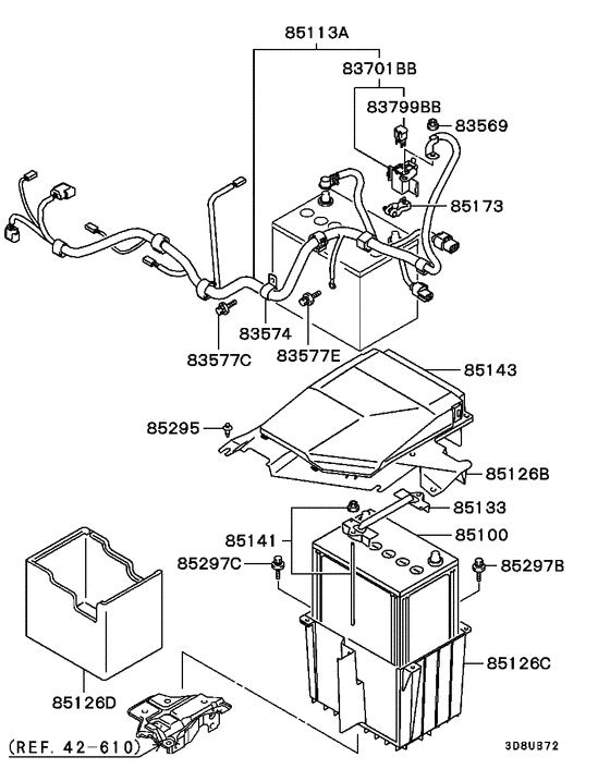 Battery cable & bracket