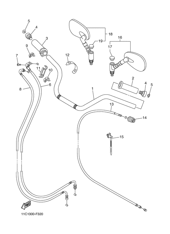 Steering handle & cable