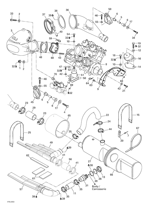 01- engine support and muffler