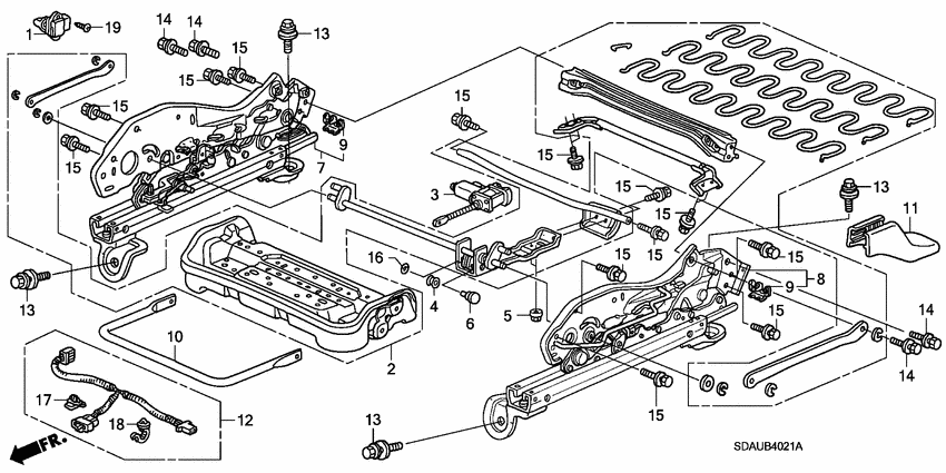 Front seat components