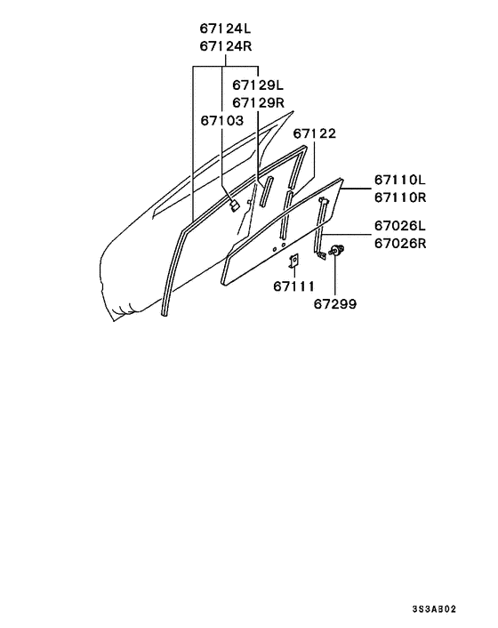 Front door panel & glass