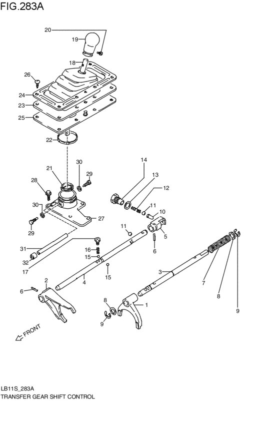 transfer gearlever control