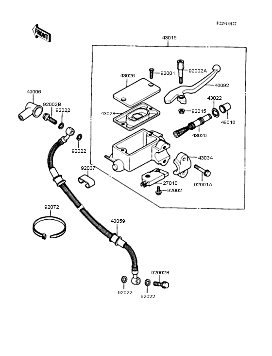 Front master cylinder