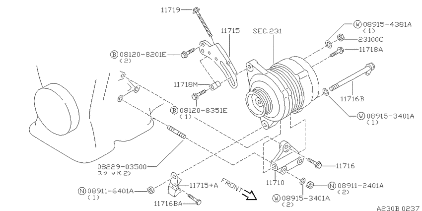 Alternator fitting