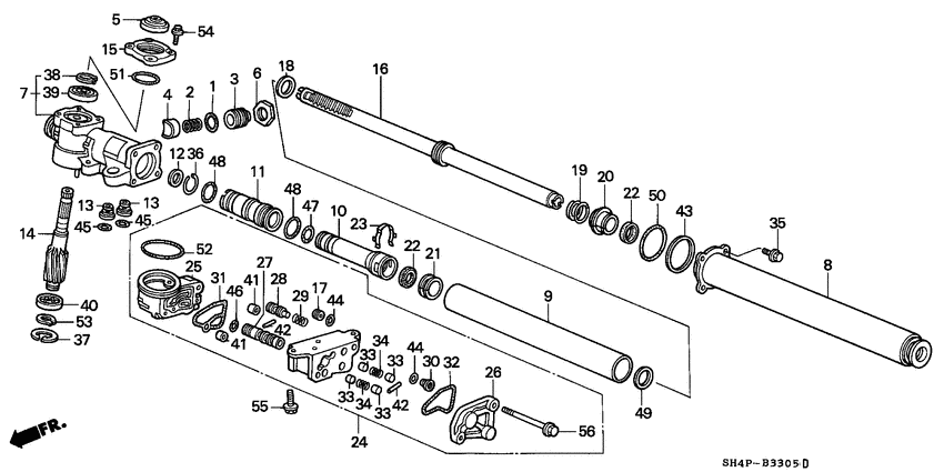 Power steering gear box components