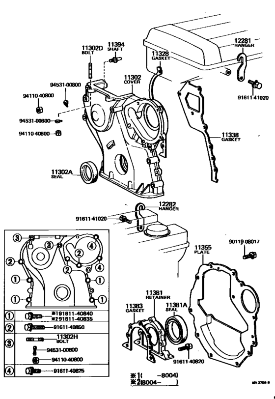 Timing Gear Cover & Rear End Plate