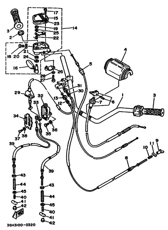 Steering handle & cable
