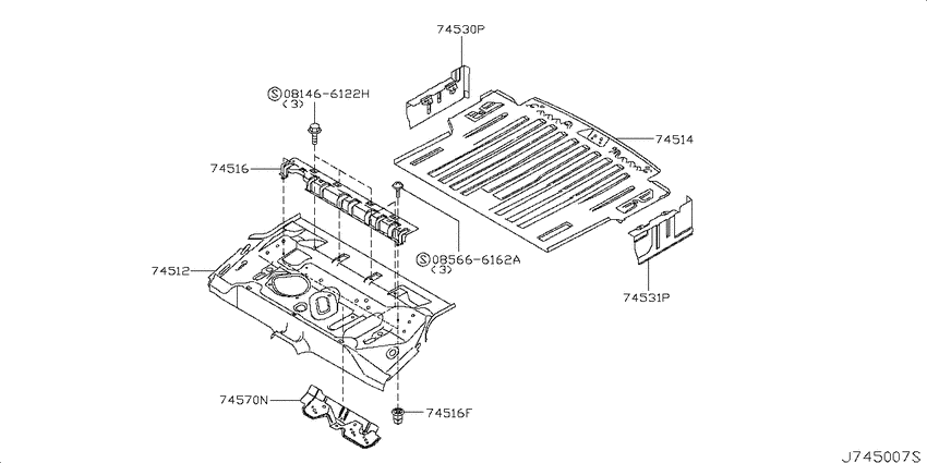 Floor panel (rear)