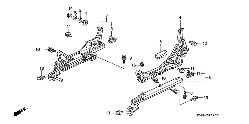 Front seat components