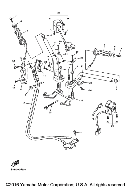Steering handle & cable