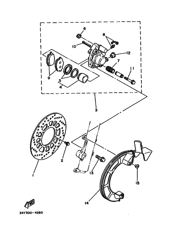 Front brake caliper