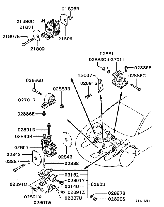 Engine mounting & support