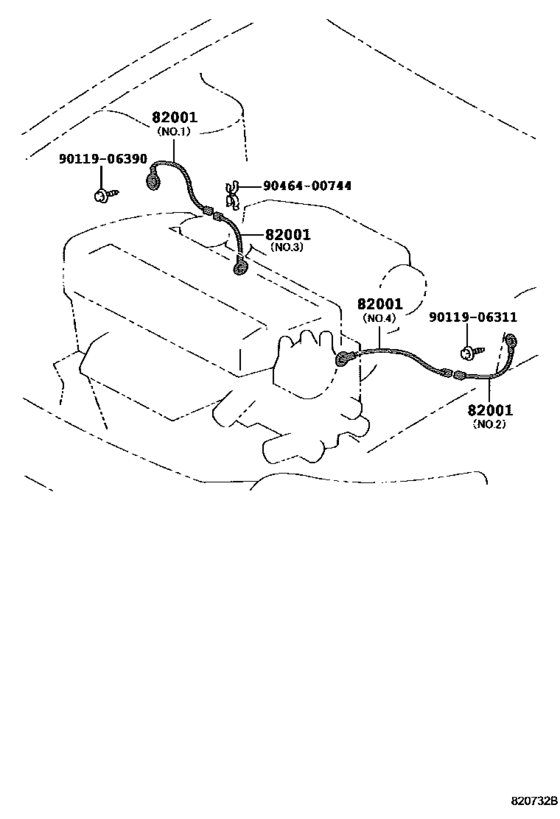 Wiring & Clamp for 1997 - 2000 Toyota COROLLA AE111 | Japan sales