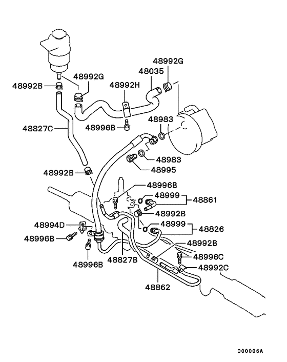 Power steering oil line