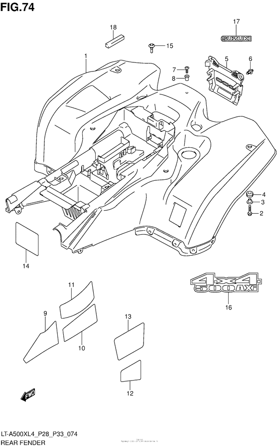 Rear Fender (Lt-A500Xl4 P33)