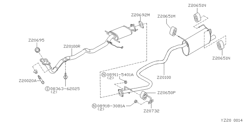 Exhaust pipe & muffler