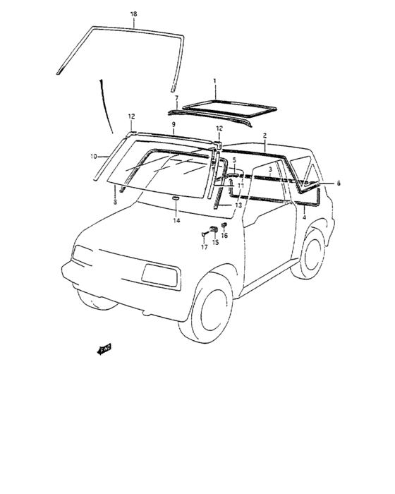 Windshield - weatherstrip and windmoul