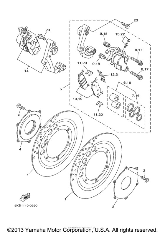 Front brake caliper