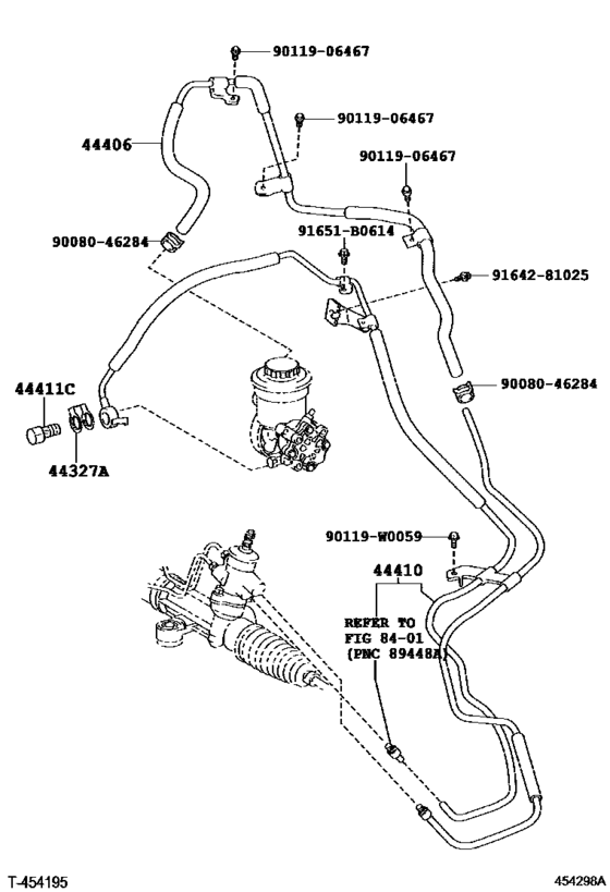 Power Steering Tube for 2005 2009 Toyota COROLLA VERSO AUR10 Europe